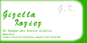 gizella kozicz business card